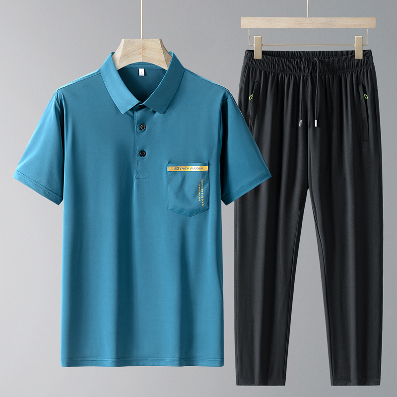 Mens Formal - Men's Polo T-Shirt and Pant Suit