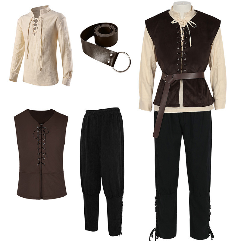 Mens Formal - 4 Pcs Men's Halloween Renaissance Costume