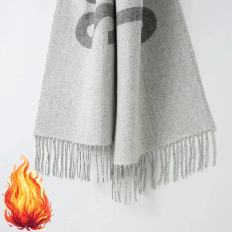 Monogrammed Handkerchief - 100% Wool Scarf for Women Luxury
