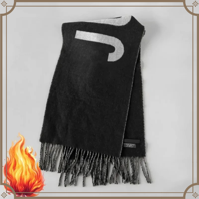Monogrammed Handkerchief - 100% Wool Scarf for Women Luxury