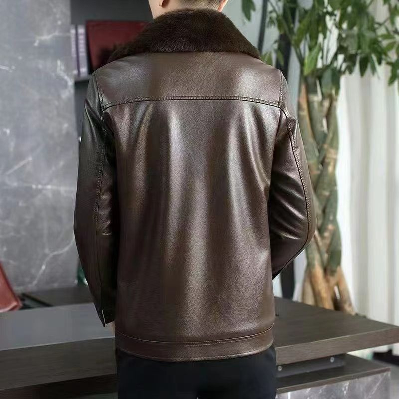 Winter Leather Coat for Men Wa - Men Formal Wear Design ulasan dan harga