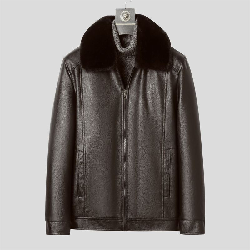 Winter Leather Coat for Men Wa - Men Formal Wear Design ulasan dan harga