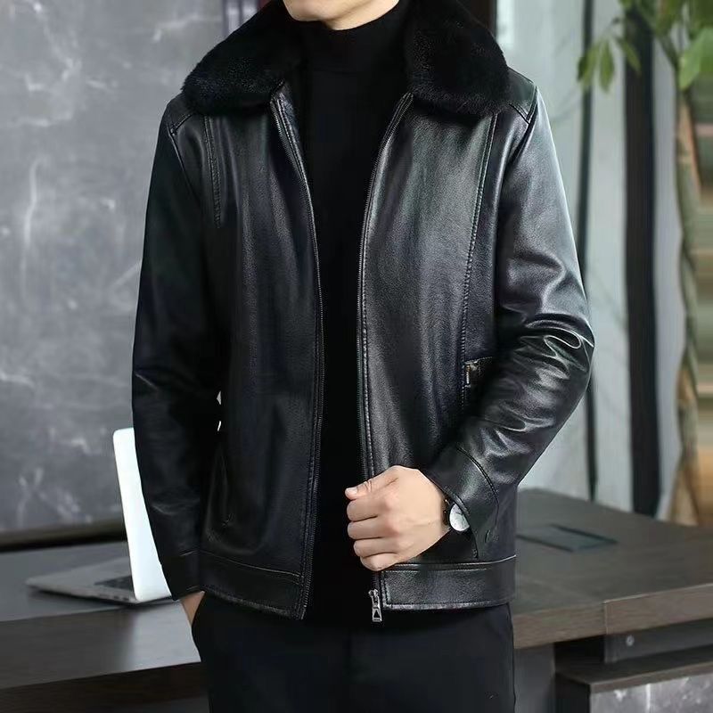 Winter Leather Coat for Men Wa - Men Formal Wear Design ulasan dan harga
