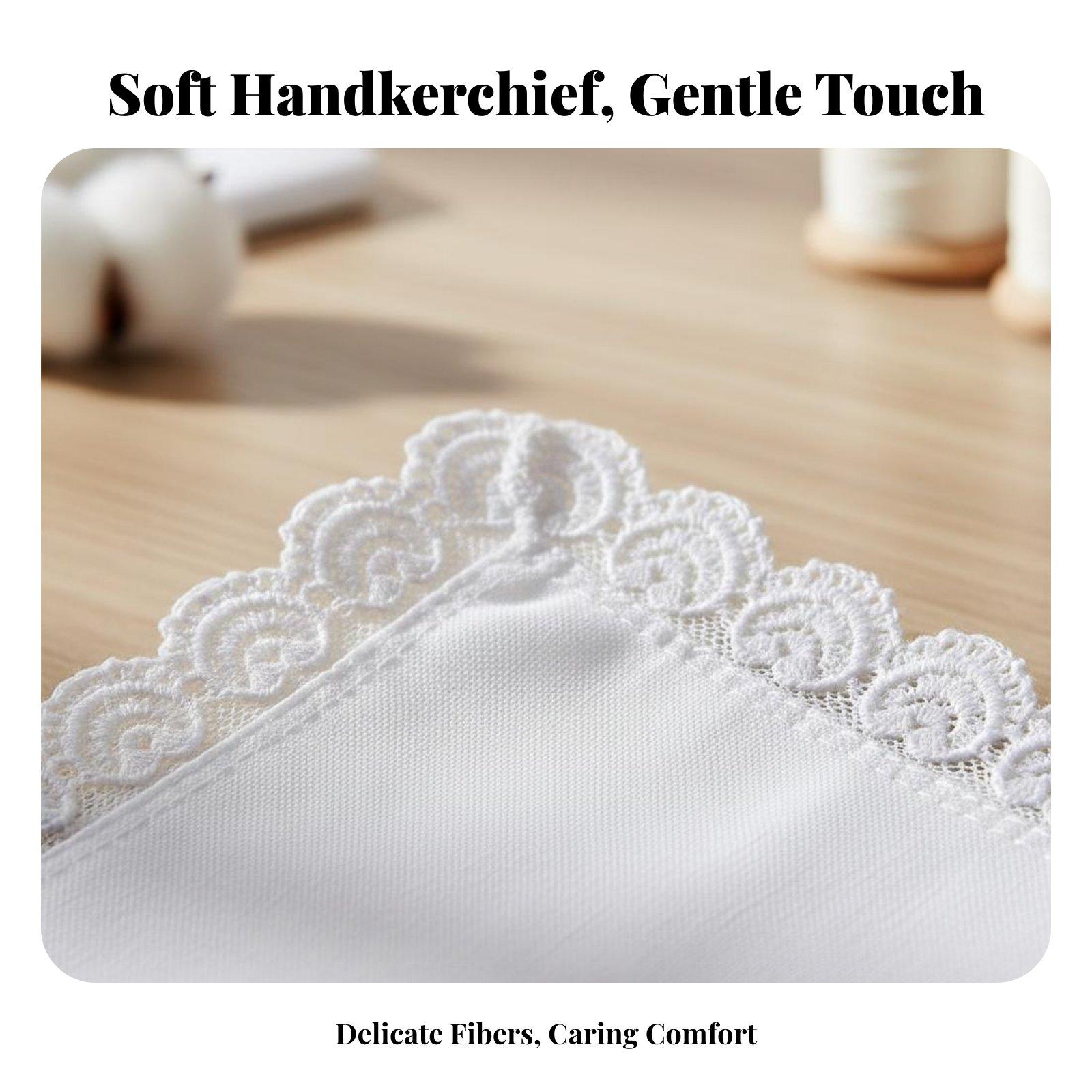 Cotton Lace Hanky for Women Ha - Monogrammed Handkerchief ulasan dan harga