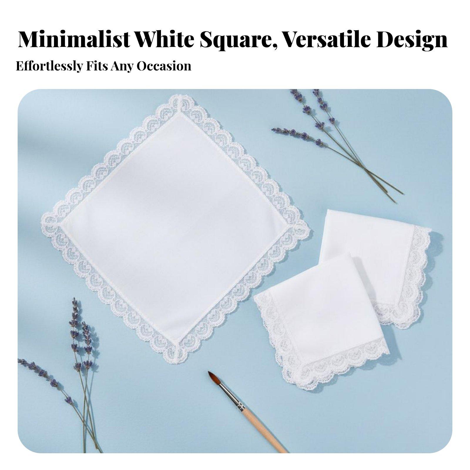 Cotton Lace Hanky for Women Ha - Monogrammed Handkerchief ulasan dan harga