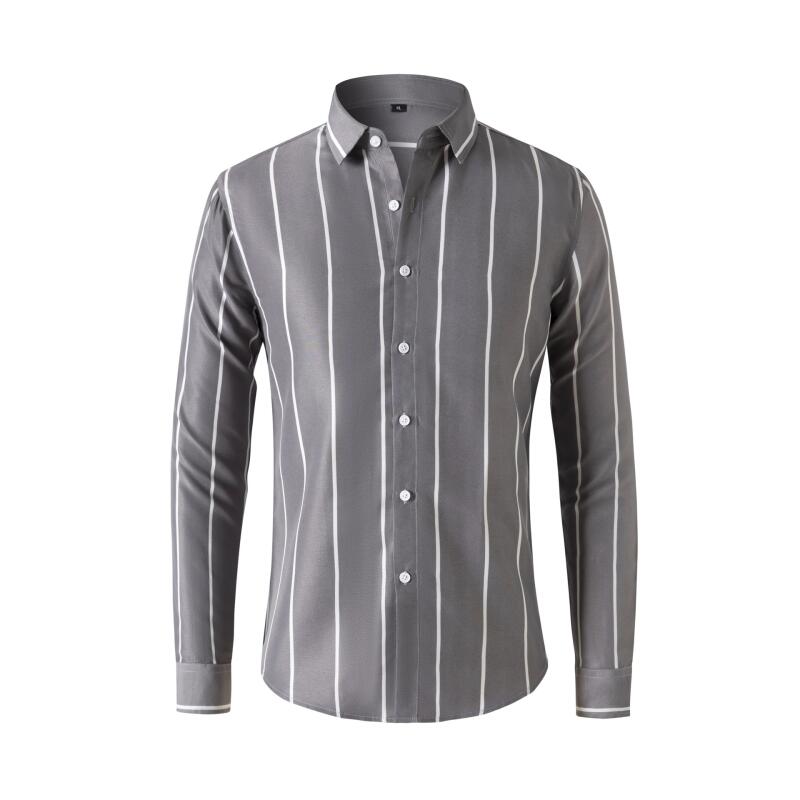Men's Striped Dress Shirt Long - Mens Formal ulasan dan harga