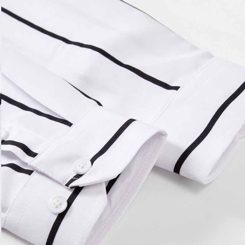 Men's Striped Dress Shirt Long - Mens Formal ulasan dan harga