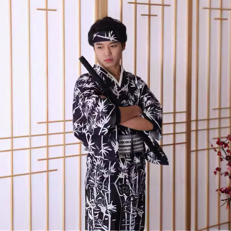 Men's Japanese Bamboo-Pattern  - Men Formal Wear Photoshoot ulasan dan harga