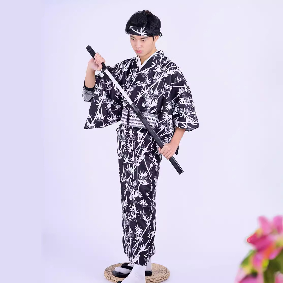 Men's Japanese Bamboo-Pattern  - Men Formal Wear Photoshoot ulasan dan harga