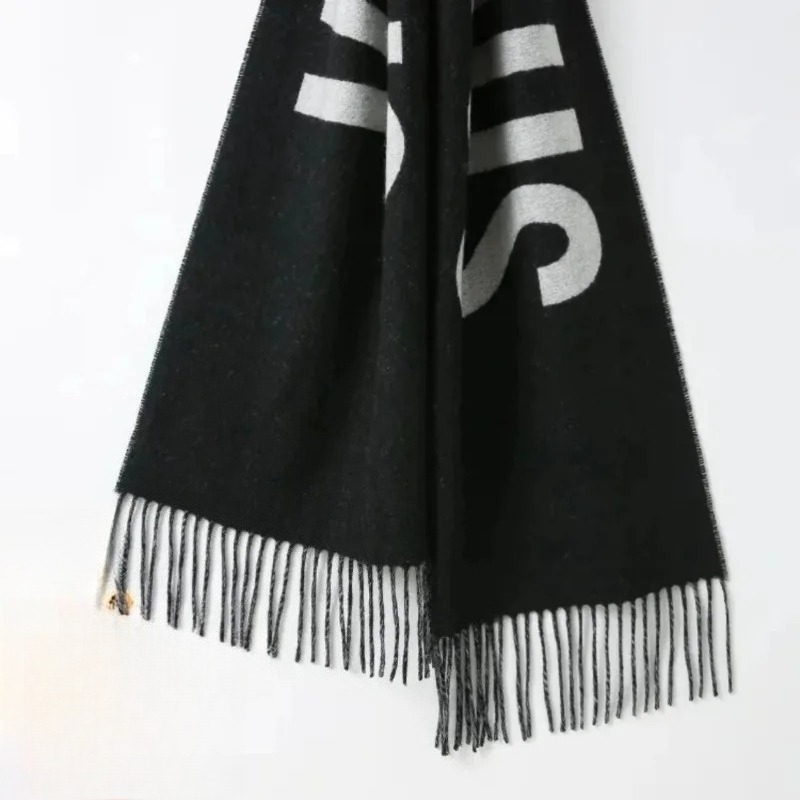 100% Wool Scarf for Women Luxu - Monogrammed Handkerchief ulasan dan harga