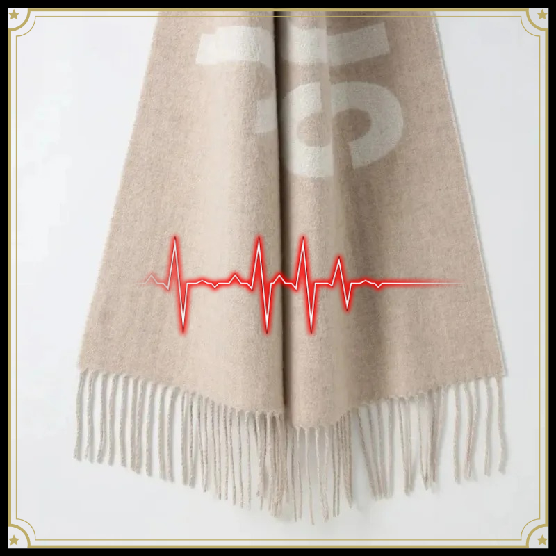 100% Wool Scarf for Women Luxu - Monogrammed Handkerchief ulasan dan harga